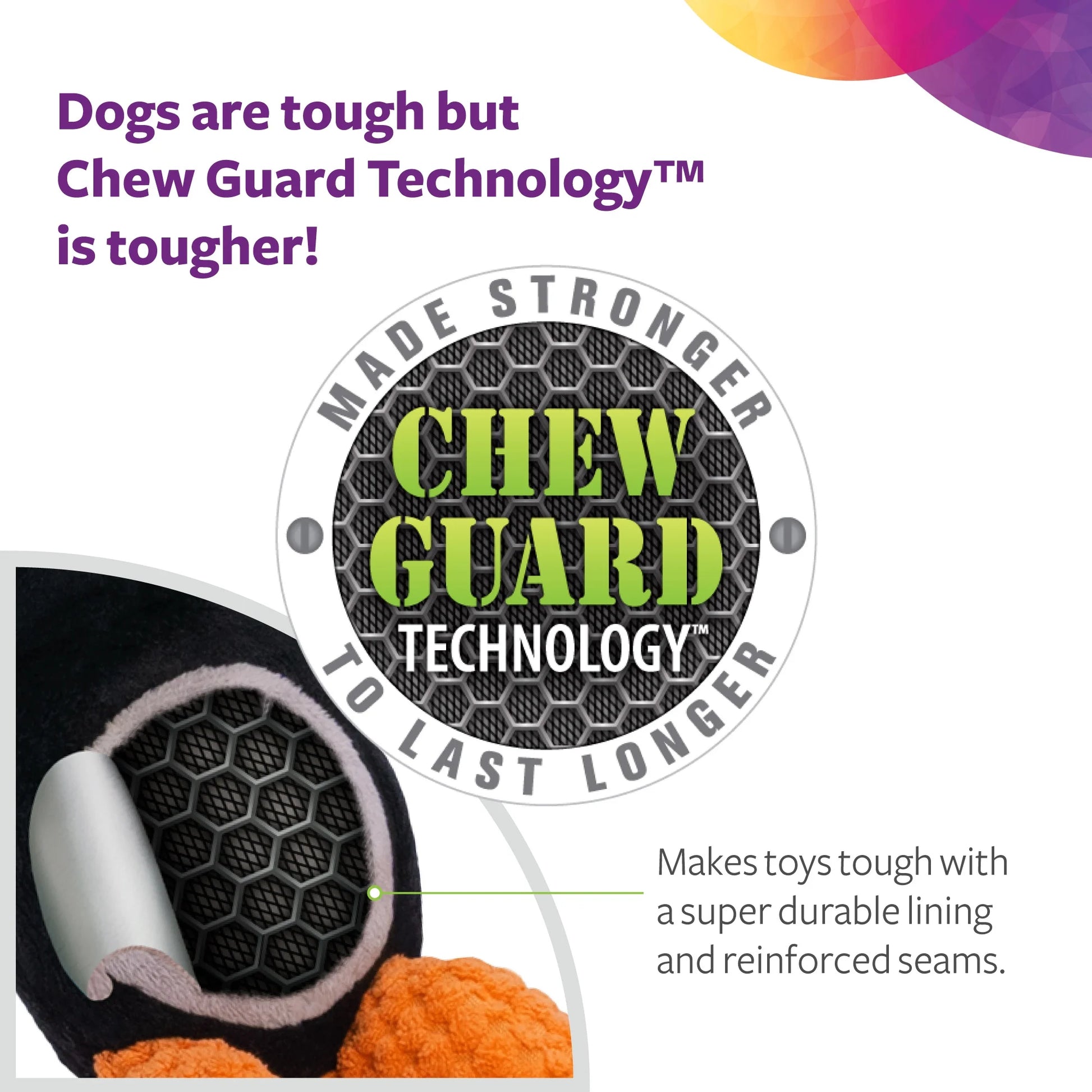 Birds Crow Silent Squeak Dog Toy, Chew Guard Technology - Medium