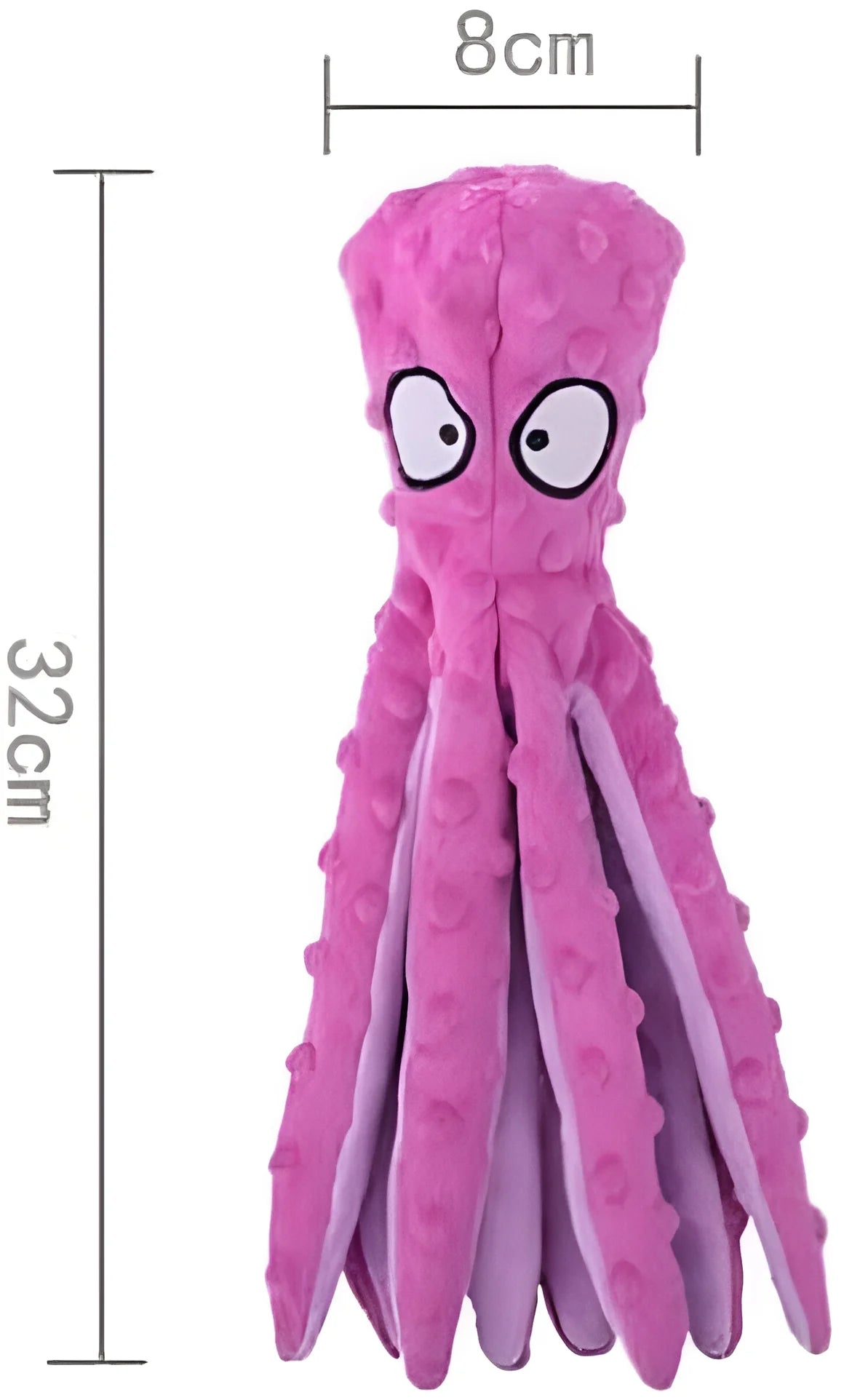 Squeaky Octopus Dog Toys for Large Dogs, No Stuffing Crinkle Paper Plush Dog Toys for Puppy Teething, Durable Interactive Dog Toys for Small Medium Dogs (Purple)