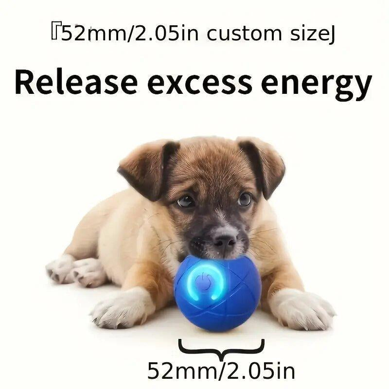 Interactive Gravity Bounce Dog Toy, Durable Chew Ball with Auto Tease, Rechargeable Lithium Polymer Battery, Dog Self-Entertainment Motorized Pet Toys, Valentine'S Day Gift