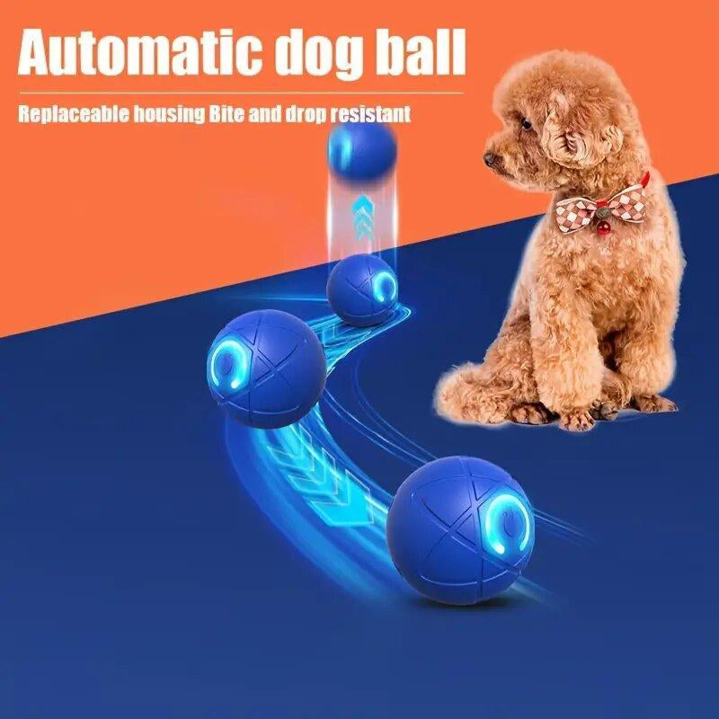 Interactive Gravity Bounce Dog Toy, Durable Chew Ball with Auto Tease, Rechargeable Lithium Polymer Battery, Dog Self-Entertainment Motorized Pet Toys, Valentine'S Day Gift