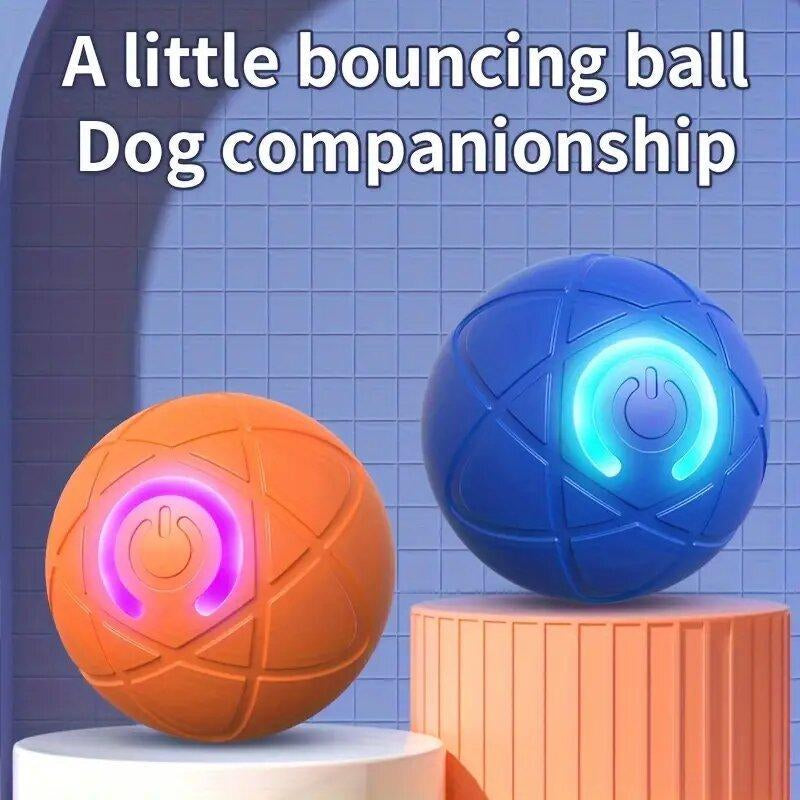 Interactive Gravity Bounce Dog Toy, Durable Chew Ball with Auto Tease, Rechargeable Lithium Polymer Battery, Dog Self-Entertainment Motorized Pet Toys, Valentine'S Day Gift