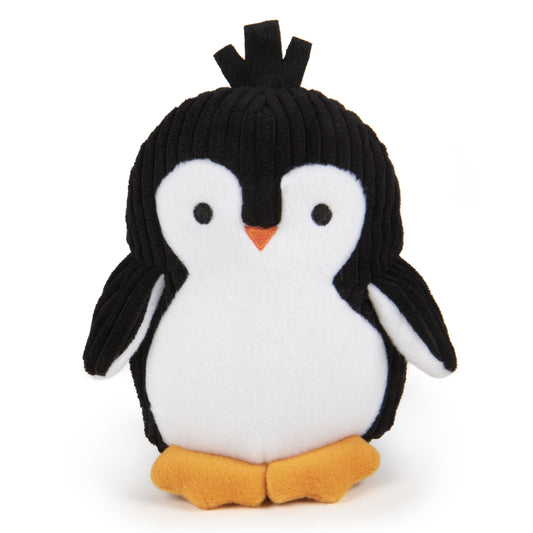 Penguin Ultrasonic Silent Squeaker Dog Toy, Soft Chew Resistant Plush, Medium