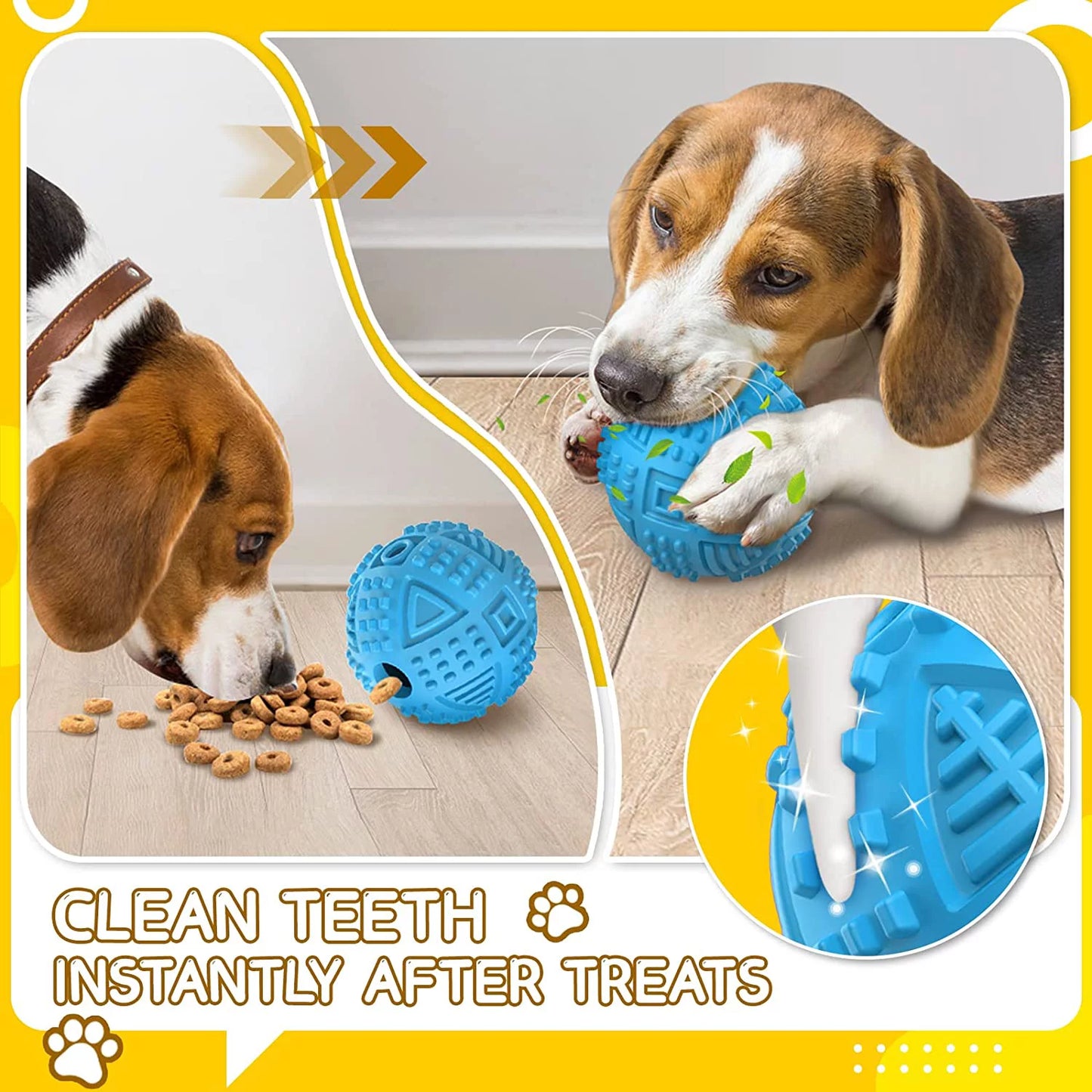 Interactive Treat Dispensing Dog Toy for Aggressive Chewers, Green, Large